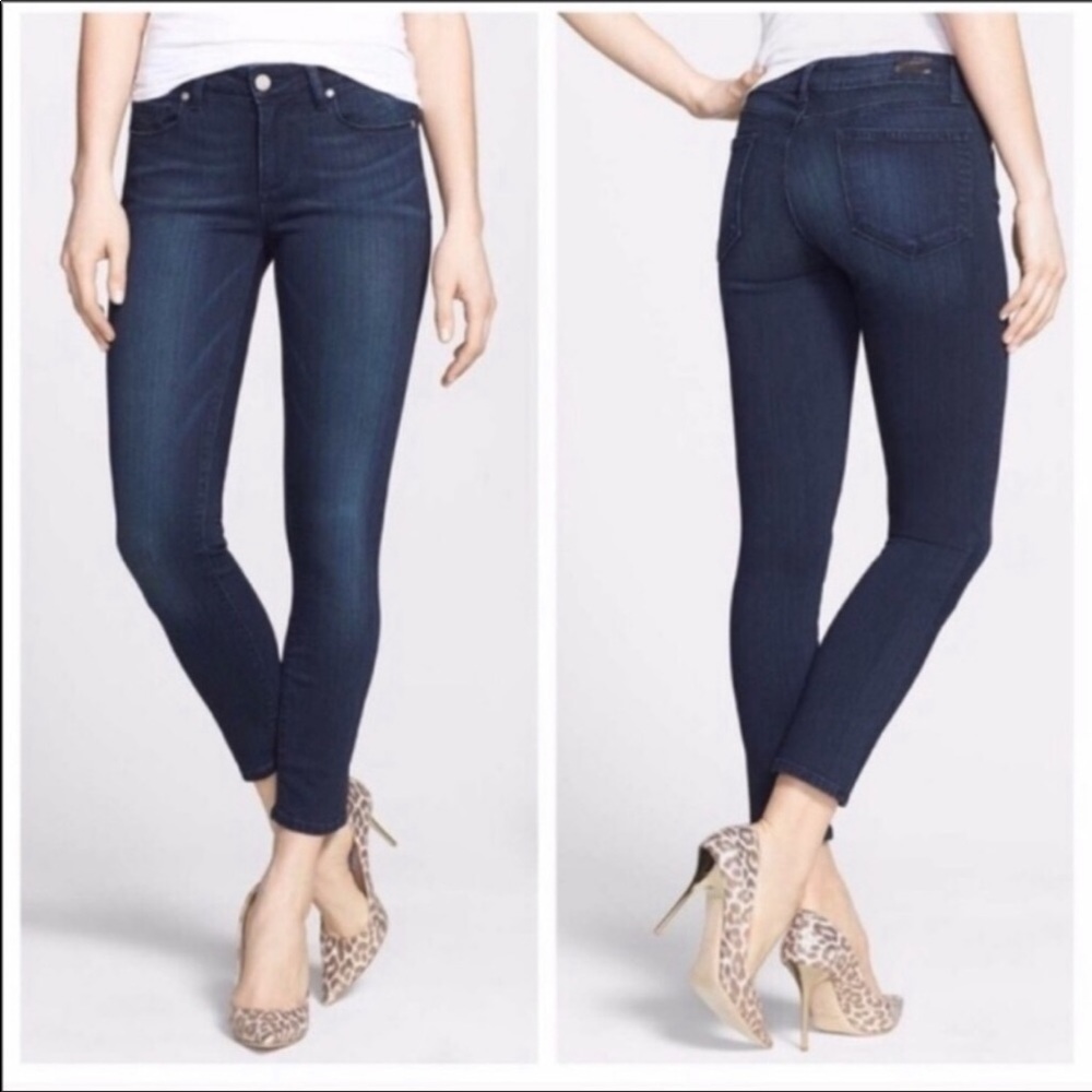 Paige Verdugo Ankle Jeans Blue Darton Distressed Size 24